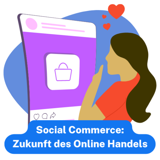 Kaufentscheidung einer Frau in Social Commerce Social Media Plattforn Facebook, Instagram und TikTok
