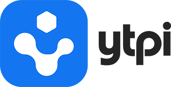 Logo YTPI, Anbieter für Webdesign & Onlinemarketing. Blaues Quadrat mit weißem Icon und schwarzem Schriftzug daneben.
