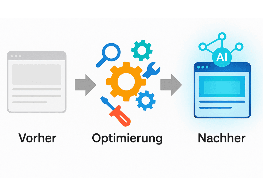 GEO-Optimierungsprozess führt von unsichtbarer zu KI-optimierter Website