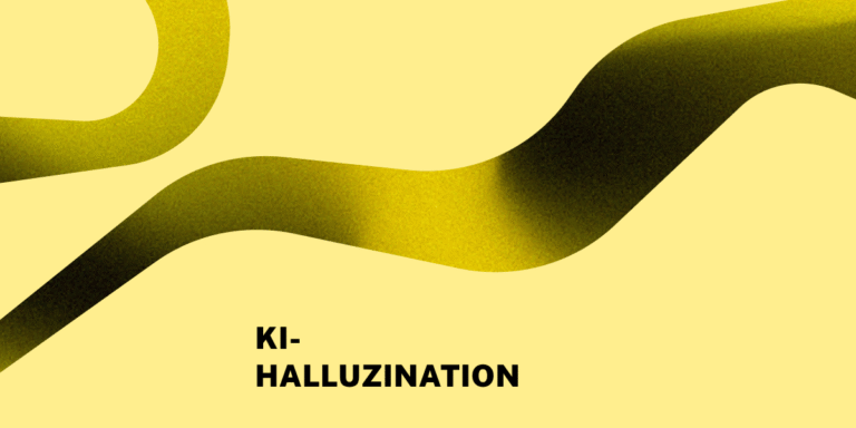 KI-Halluzination – Grafik zur Erklärung falscher KI-generierter Unternehmensinformationen